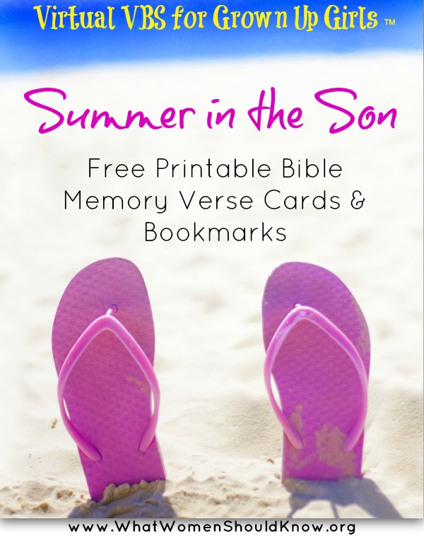 Summer in the Son: Free Printable Bible Memory Verse Cards & Bookmarks
