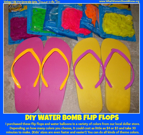 DIY Water Bomb Flip Flops