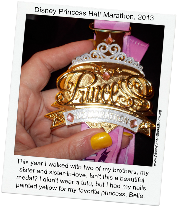 Princess Half Marathon Medal 2013